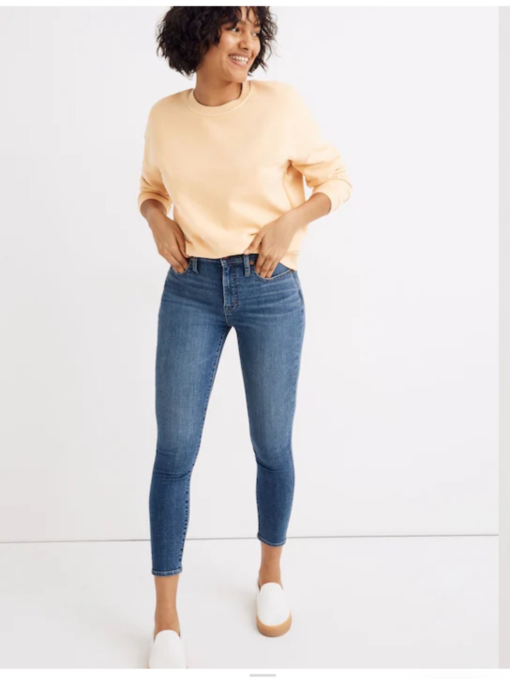 Madewell Curvy High-Rise Skinny Crop Jeans in Dalstrom Wash size 34